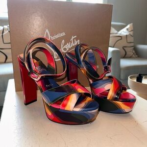Christian Louboutin Supramariza Mulicolor Platform Sandals - 130mm